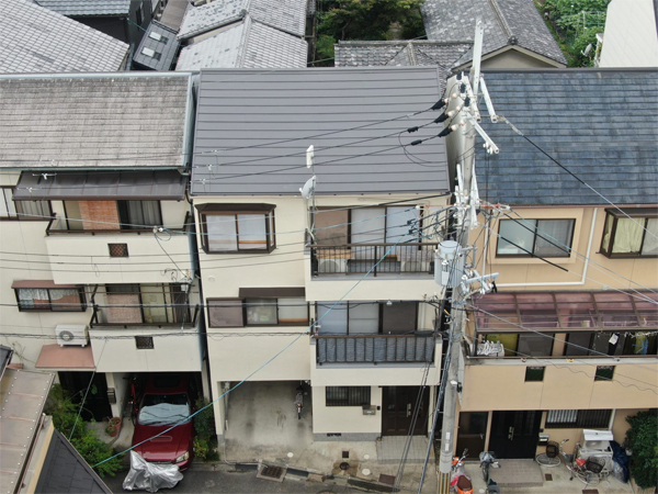 屋根リフォーム　外壁塗装　京都市下京区